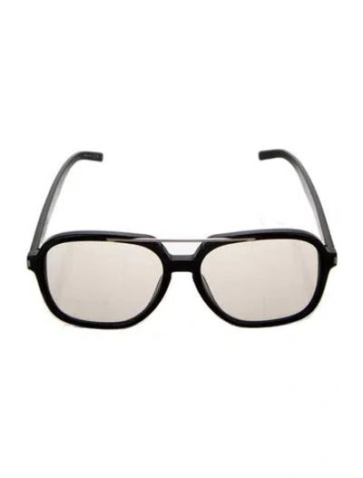 Pre-owned Saint Laurent Square Eyeglasses In Black