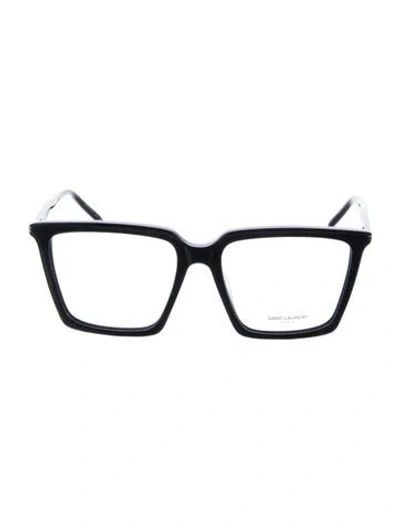 Pre-owned Saint Laurent Square Eyeglasses In Black