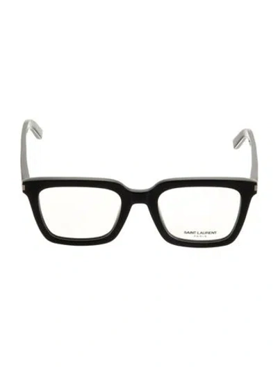 Pre-owned Saint Laurent Square Eyeglasses In Black