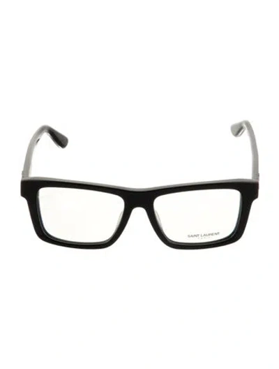 Pre-owned Saint Laurent Square Eyeglasses In Black