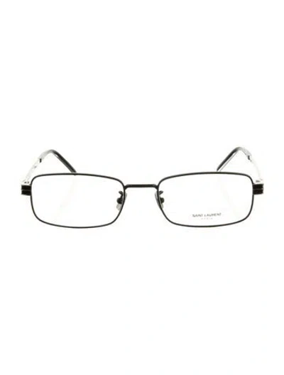 Pre-owned Saint Laurent Square Eyeglasses In Black
