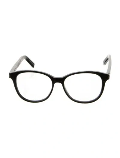 Pre-owned Saint Laurent Square Eyeglasses In Black