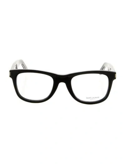 Pre-owned Saint Laurent Square Eyeglasses In Black