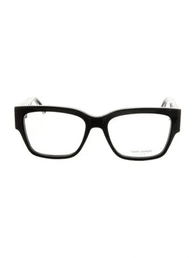 Pre-owned Saint Laurent Square Eyeglasses In Black