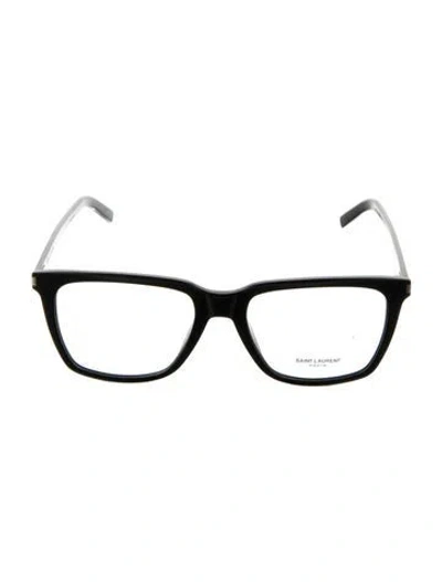 Pre-owned Saint Laurent Square Eyeglasses In Black