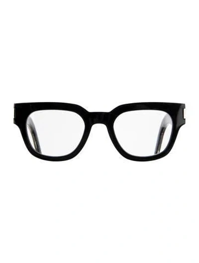 Pre-owned Saint Laurent Square Eyeglasses In Black
