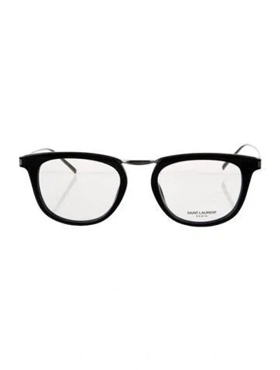 Pre-owned Saint Laurent Square Eyeglasses In Black