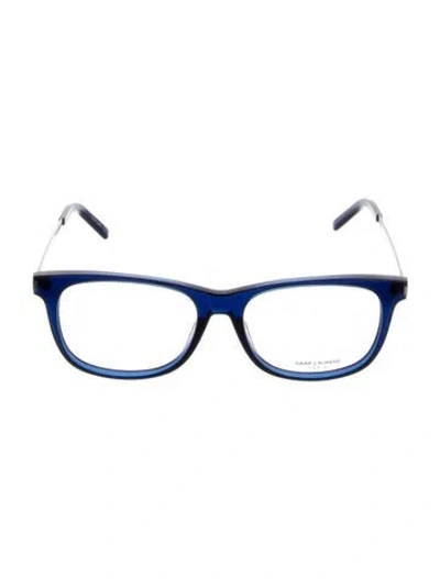 Pre-owned Saint Laurent Square Eyeglasses In Blue