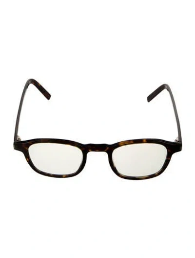 Pre-owned Saint Laurent Square Eyeglasses In Brown