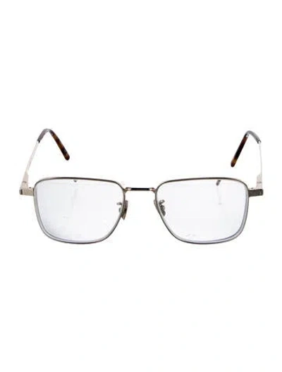 Pre-owned Saint Laurent Square Eyeglasses In Gold