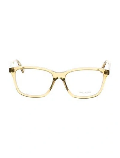 Pre-owned Saint Laurent Square Eyeglasses In Green
