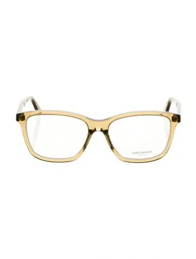 Pre-owned Saint Laurent Square Eyeglasses In Green