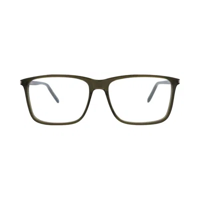 Pre-owned Saint Laurent Square Eyeglasses 'green/transparent' | Men's Size Onesize