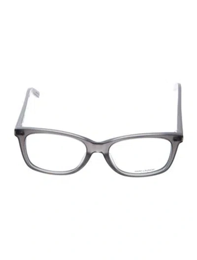 Pre-owned Saint Laurent Square Eyeglasses In Grey