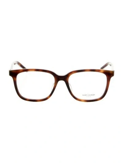 Pre-owned Saint Laurent Square Eyeglasses W/ Tags In Brown