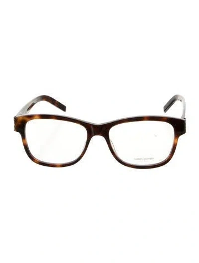 Pre-owned Saint Laurent Square Eyeglasses W/ Tags In Brown