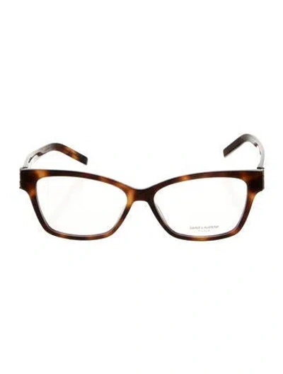 Pre-owned Saint Laurent Square Eyeglasses W/ Tags In Brown