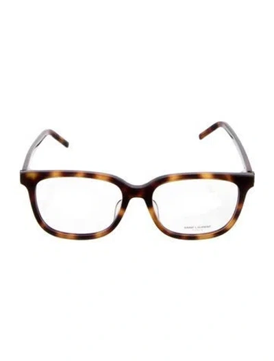 Pre-owned Saint Laurent Square Eyeglasses W/ Tags In Brown