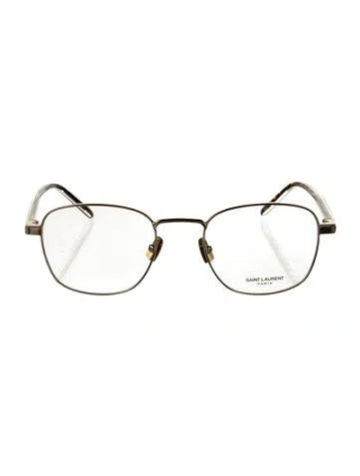 Pre-owned Saint Laurent Square Eyeglasses W/ Tags In Gold