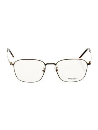 Pre-owned Saint Laurent Square Eyeglasses W/ Tags In Gold
