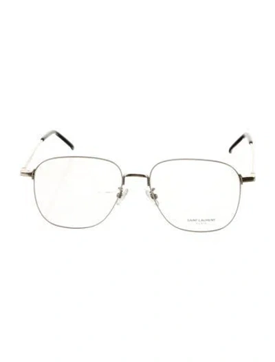 Pre-owned Saint Laurent Square Eyeglasses W/ Tags In Silver