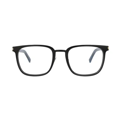 Pre-owned Saint Laurent Square-frame Acetate Optical Frames 'black Transparent' | Men's Size Onesize