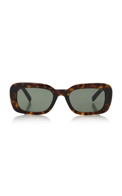 Saint Laurent Square-frame Acetate Sunglasses In Brown