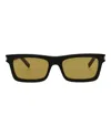 Saint Laurent Square-frame Acetate Sunglasses With Saddle Nose Bridge In Yellow
