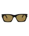 Saint Laurent Square-frame Acetate Sunglasses With Saddle Nose Bridge In Black