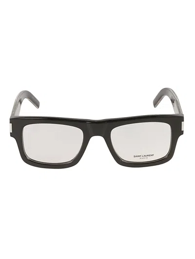 Saint Laurent Square Frame Classic Glasses In Black