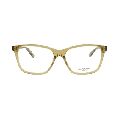 Pre-owned Saint Laurent Square Frame Eyeglasses 'yellow' | Women's Size Onesize