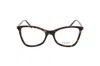 Saint Laurent Square Frame Glasses In 002 Havana Havana Transpa