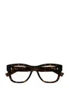 Saint Laurent Square Frame Glasses In 002 Havana Havana Transpa