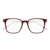 Saint Laurent Square Frame Glasses In 003 Brown Silver Transpar