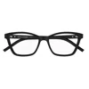 Saint Laurent Square Frame Glasses In 005 Black Black Transpare