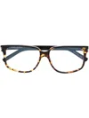 Saint Laurent Square-frame Glasses In Black