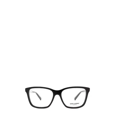Saint Laurent Square Frame Glasses In Black