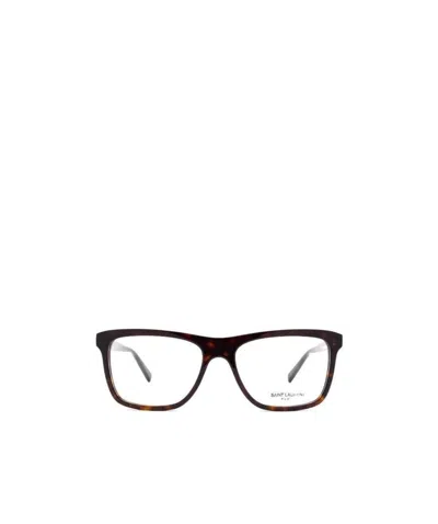 Saint Laurent Square Frame Glasses In Black
