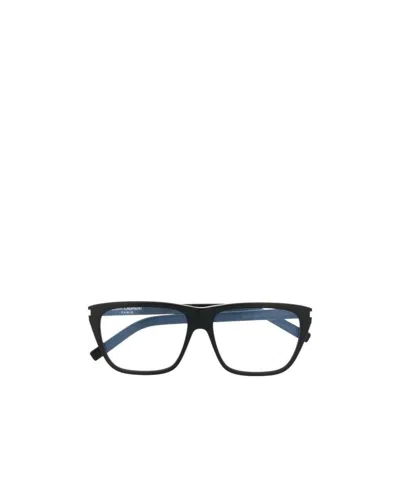 Saint Laurent Square-frame Glasses In Blue