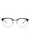 Saint Laurent Square-frame Glasses In Brown
