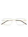 Saint Laurent Square-frame Glasses In Gold