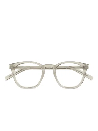 Saint Laurent Square-frame Glasses In Grey