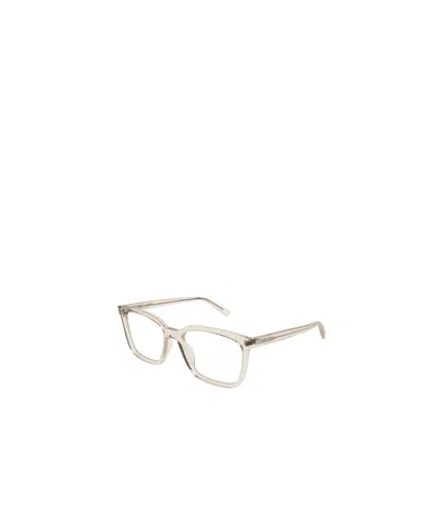 Saint Laurent Square-frame Glasses In Nude