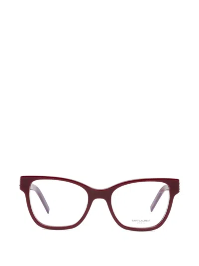 Saint Laurent Square-frame Glasses In Metallic