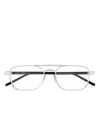 Saint Laurent Square-frame Glasses In Silber
