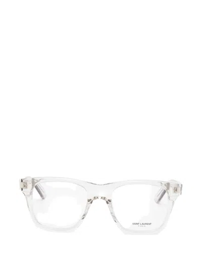 Saint Laurent Square-frame Glasses In Transparent
