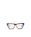 Saint Laurent Tortoiseshell-effect Cat Eye-frame Glasses In White