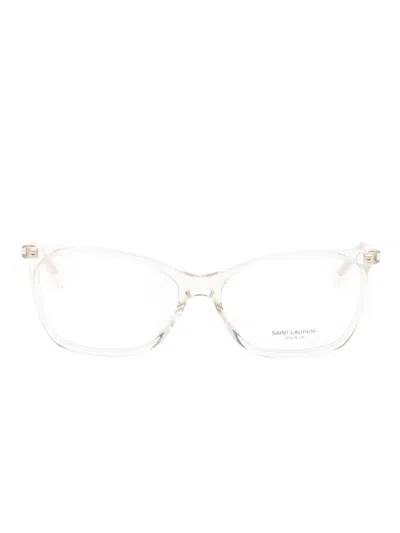 Saint Laurent Square-frame Glasses In White