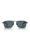 Saint Laurent Square-frame Metal Sunglasses In Black