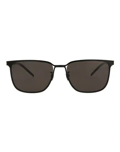 Saint Laurent Square-frame Metal Sunglasses Man Sunglasses Black Size 56 Metal